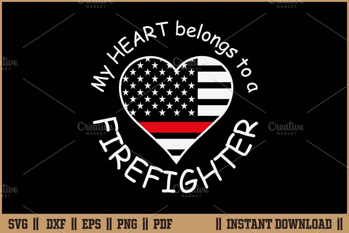 My Heart Belongs To A Firefighter, an Illustration by Handy Arts Studio (Photo 1 of 3)