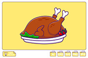 Grilled Chicken With Tomato, a Food Illustration by Artstorystudio (Thumbnail 1 of 3)