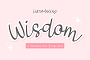 Wisdom is a handwritten script font, a Handwritten Font by Brown Cupple (Thumbnail 1 of 7)