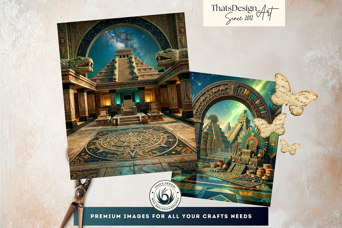 Aztec Backdrops Mythology Papers, a Background Graphic by ThatsDesignArt (Photo 3 of 14)