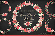 Mint & Coral  Floral Wreaths, an Illustration by Amanda Ilkov (Thumbnail 2 of 4)