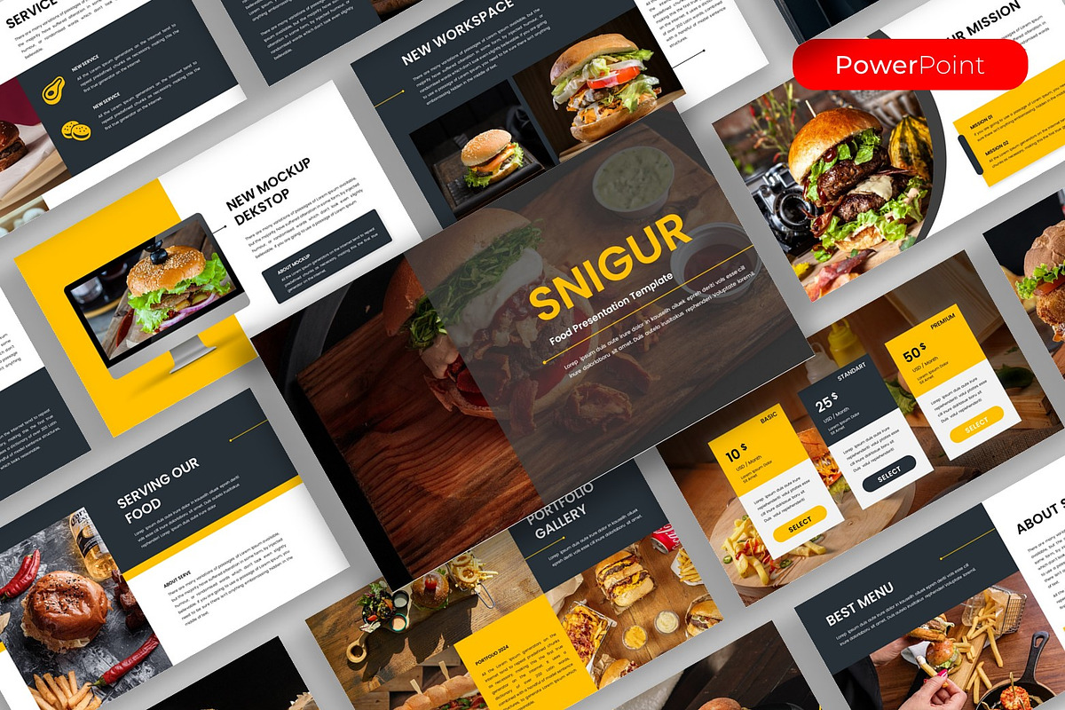 Snigur– Food PowerPoint Template, a Presentation Template by kreatifreya (Photo 1 of 5)
