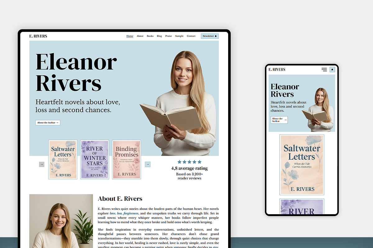 Author - Wix Studio Website, a Wix Template by Kitteeh (Photo 2 of 13)