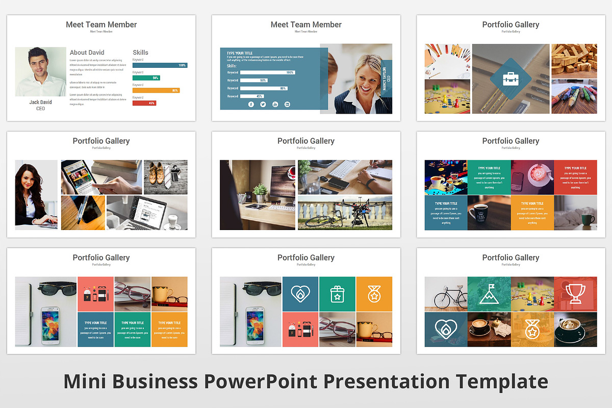 Mini Business PowerPoint Template, a Presentation Template by GraphicStan (Photo 7 of 30)