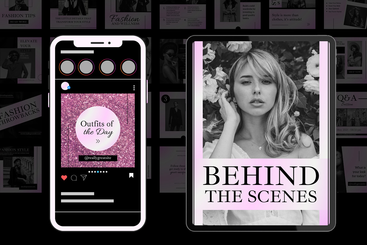 50 Fashion Posts  Canva Templates, a Templates & Theme by TemplateCastleStore (Photo 3 of 10)