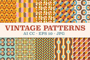 10 Funky Vintage Patterns, a Pattern Graphic by Minkina (Thumbnail 1 of 5)