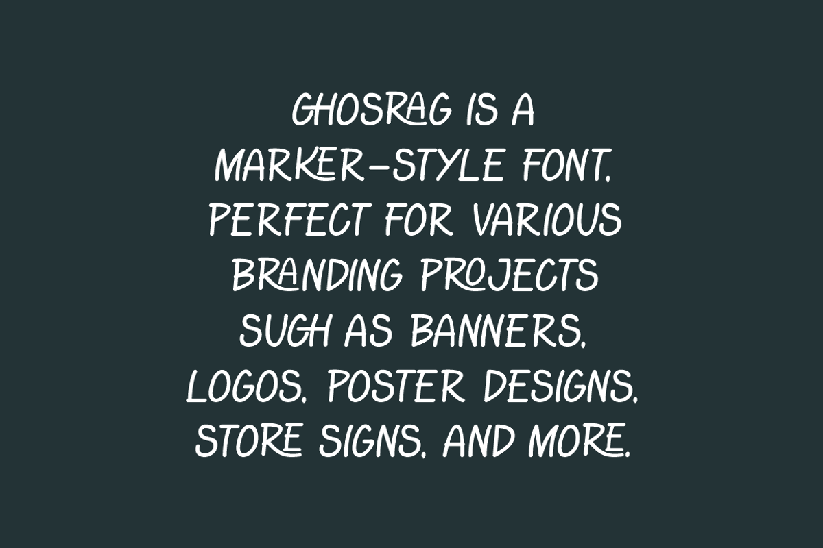 Chosrag - Marker Ligatures Font, a Handwritten Font by Iqsiart Studio (Photo 5 of 8)