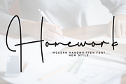 Homework | Script Font, a Handwritten Font by Scratchones (Thumbnail 1 of 8)