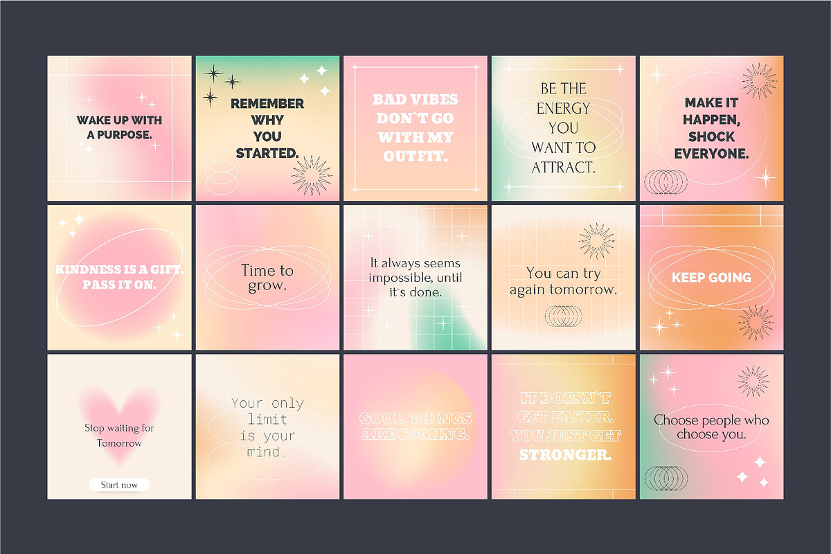 Canva Instagram Gradient Quotes, a Social Media Template by AnnArt (Photo 9 of 10)