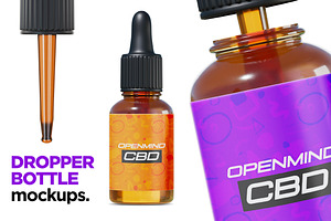 Photoreal Dropper Bottle Mockups