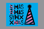 Xmas Party grunge vector poster set., a Seasonal Illustration by PoPaShop (Thumbnail 3 of 5)