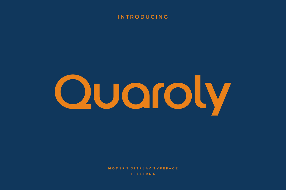 Quaroly - Modern Display Typeface, a Sans Serif Font by Letterna (Photo 1 of 4)