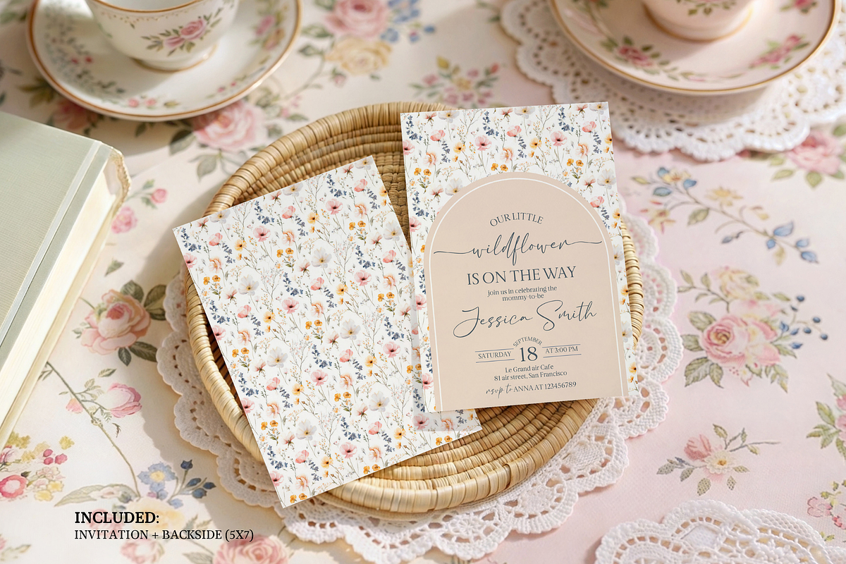 Boho Arch Floral Theme, an Invitation Template by Digital_Mind (Photo 2 of 4)