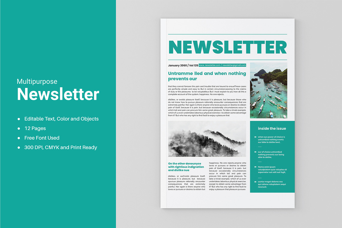 Multipurpose Newsletter, a Stationery Template by Runner Design (Photo 1 of 10)