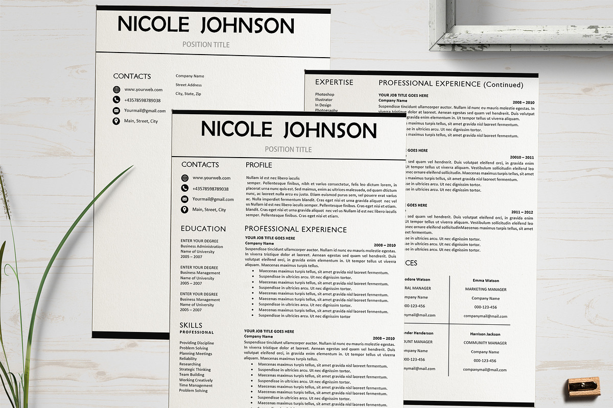 Professional Resume/ CV Bundle, a Resume Template by Wow Designs (Photo 19 of 21)