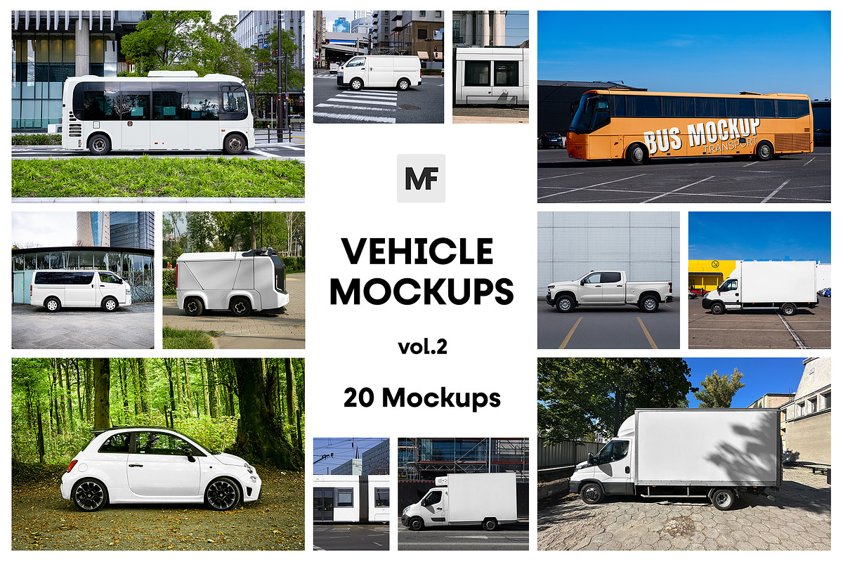 Vehicle Mockups - Truck Mockups vol2, an Advertising Mockup by MockupForest (Photo 1 of 8)