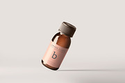 Amber Glass Bottle Mockups, a Cups & Container Mockup by pmvch (Thumbnail 7 of 20)