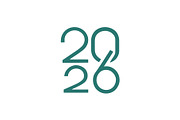 2026 Number Typography Vector Set, a Work Illustration by Vectorium Studio (Thumbnail 5 of 20)
