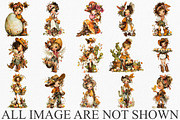 Whimsical Easter Western Girl Clipar, an Illustration by Canvas Craft (Thumbnail 3 of 7)