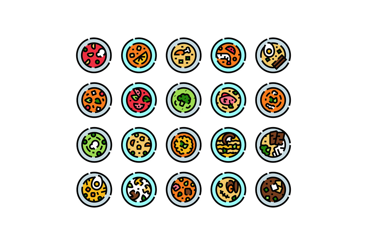 Collection of various bowl soup, an Object Graphic by pikepicture (Photo 1 of 3)