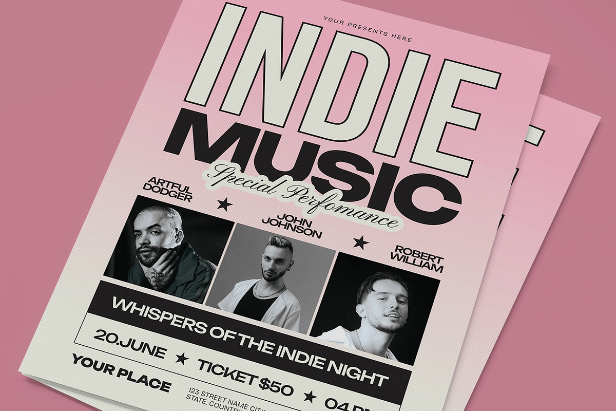 Indie Music Flyer - Affinity, a Flyer Template by graphicook (Photo 2 of 3)
