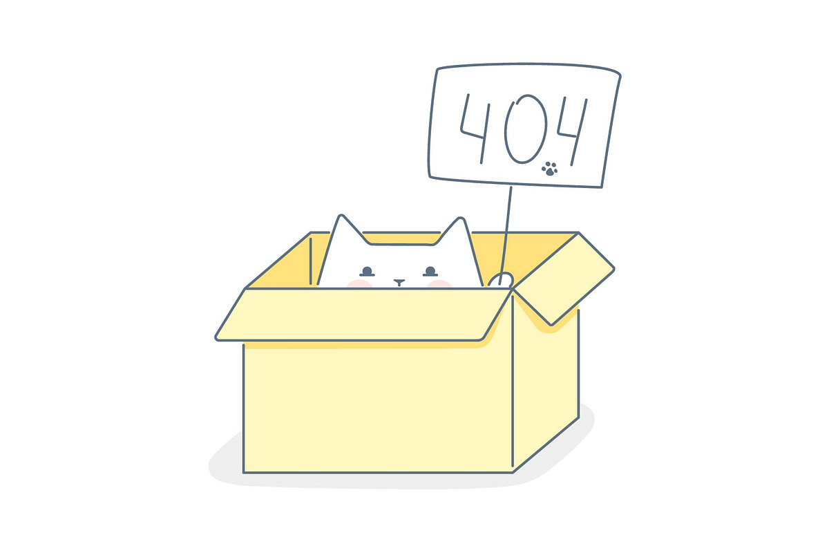 404 Error or Page not found icon, an Illustration by BadBrother