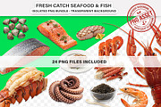 Fresh Catch Seafood & Fish -PNG, an Object Graphic by Nurlan's shop (Thumbnail 1 of 5)