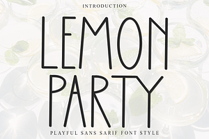 Lemon Party, a Serif Font by InermediaSTUDIO