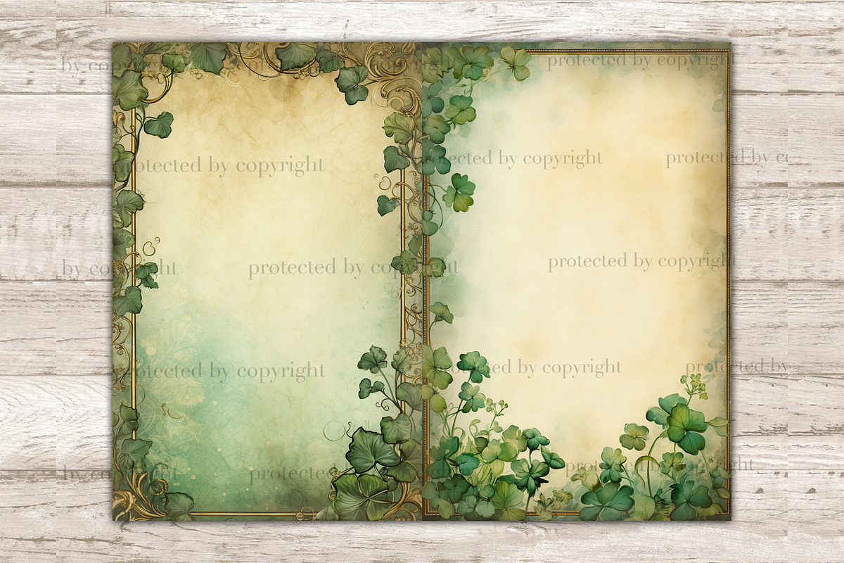 St. Patrick's Day Junk Journal Paper, a Decorative Illustration by GlamArtZhanna (Photo 9 of 10)