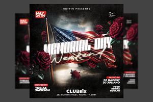 Memorial Day Flyer Template