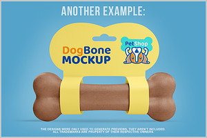 Pet Bark Bone Mockup PSD