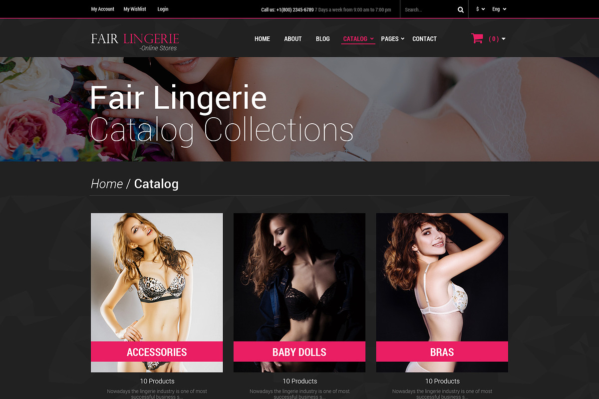 Fair Lingerie Ecommerce PSD Template, a Websites & App Template by Sainath Chillapuram (Photo 3 of 14)