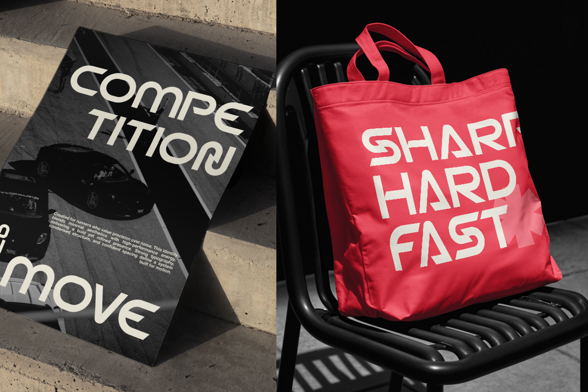 Nezag - Futuristic Sport Font, a Sans Serif Font by Pandeka Studio (Photo 4 of 9)