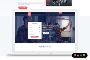 Football Fantasy Landing Page