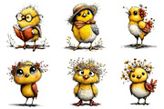 Whimsical Spring Chick Clipart, an Illustration by Dream Creation (Thumbnail 6 of 7)