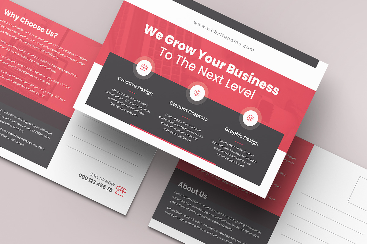 Digital Marketing Agency Postcard, a Stationery Template by Pixelpick (Photo 2 of 3)