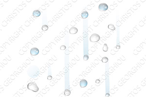 Rain Drops Drops Drips Water, an Illustration by Christos Georghiou