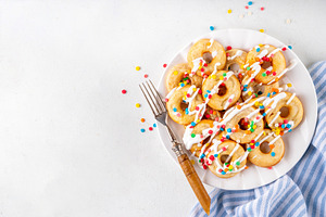 Pancake Donuts, simple breakfast idea recipe, a Food & Drink Photo by Rimma