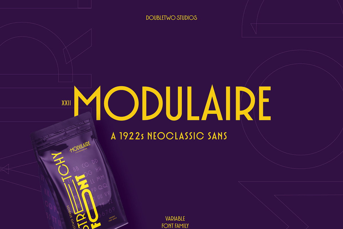 XXII MODULAIRE, a Sans Serif Font by Doubletwo Studios (Photo 1 of 11)