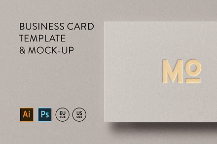 Business Card Mockup Template Logo, a Business Card Template by PrintPixel