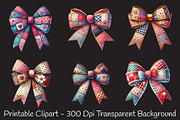 Patchwork Valentine's day bow PNG, an Illustration by RobertsArt (Thumbnail 5 of 7)