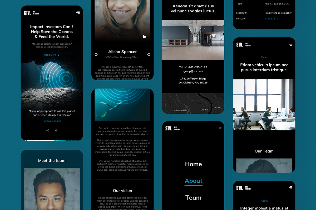 Dark Design Website PSD, Sketch, XD, a Landing Page Template by TIB Digital (Photo 5 of 6)