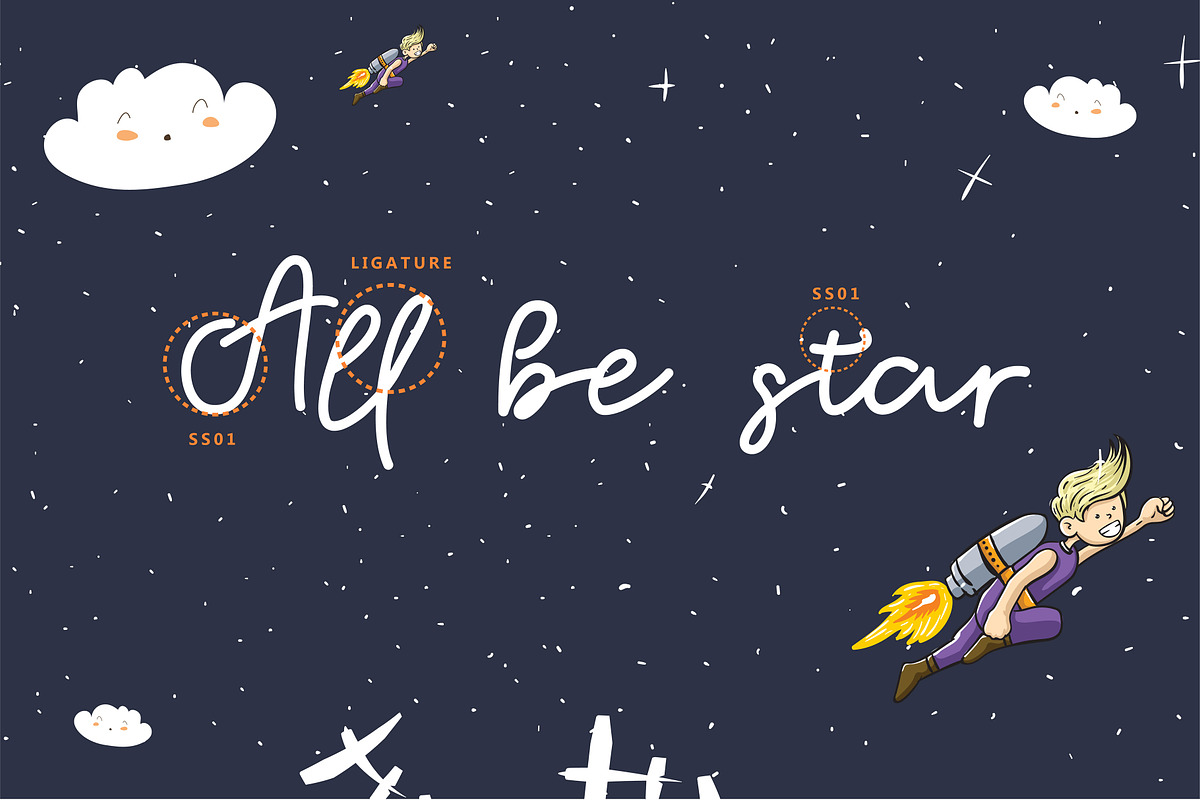 Kinder Kids - Fun Script Font, a Script Font by Saxofont (Photo 7 of 10)