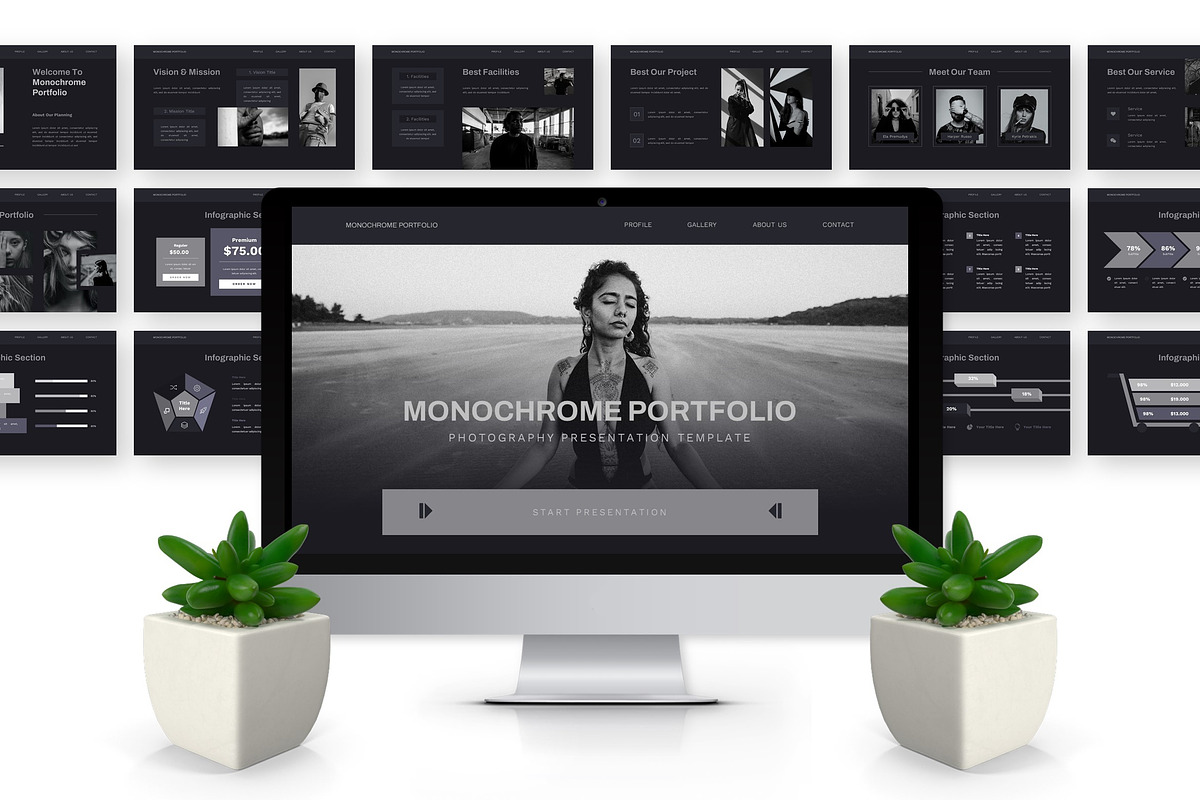 Monochrome Portfolio - Photography, a Presentation Template by Deepslide Studio (Photo 2 of 6)