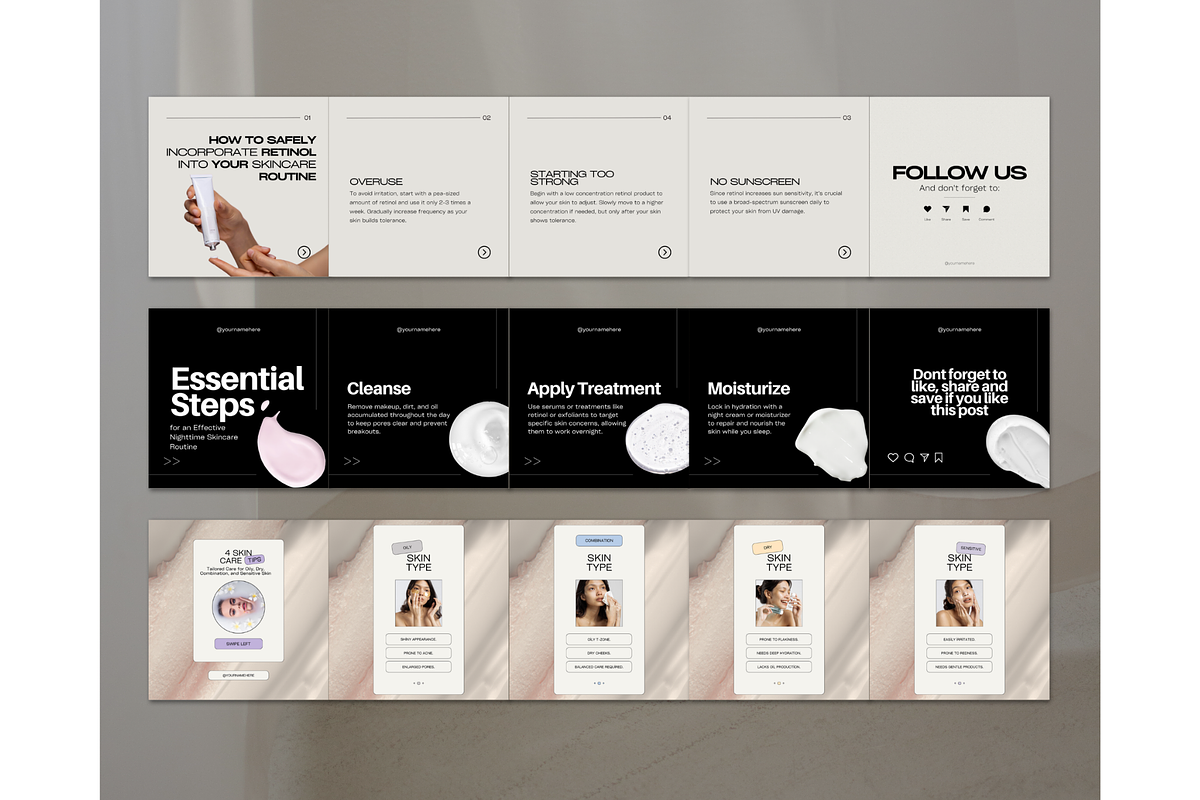 Skincare Instagram Templates - Canva, a Social Media Template by TheTemplateTopia (Photo 10 of 10)