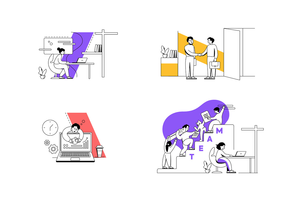 Business Teamwork Illustration Set, a Work Illustration by Shakuro (Photo 9 of 10)