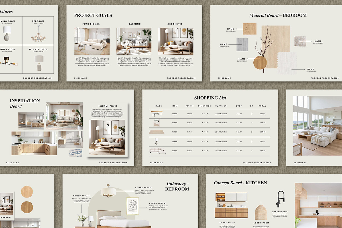 Clean Interior Design Presentation preview 6