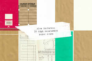 Paper And Scribbles Pack For Collage