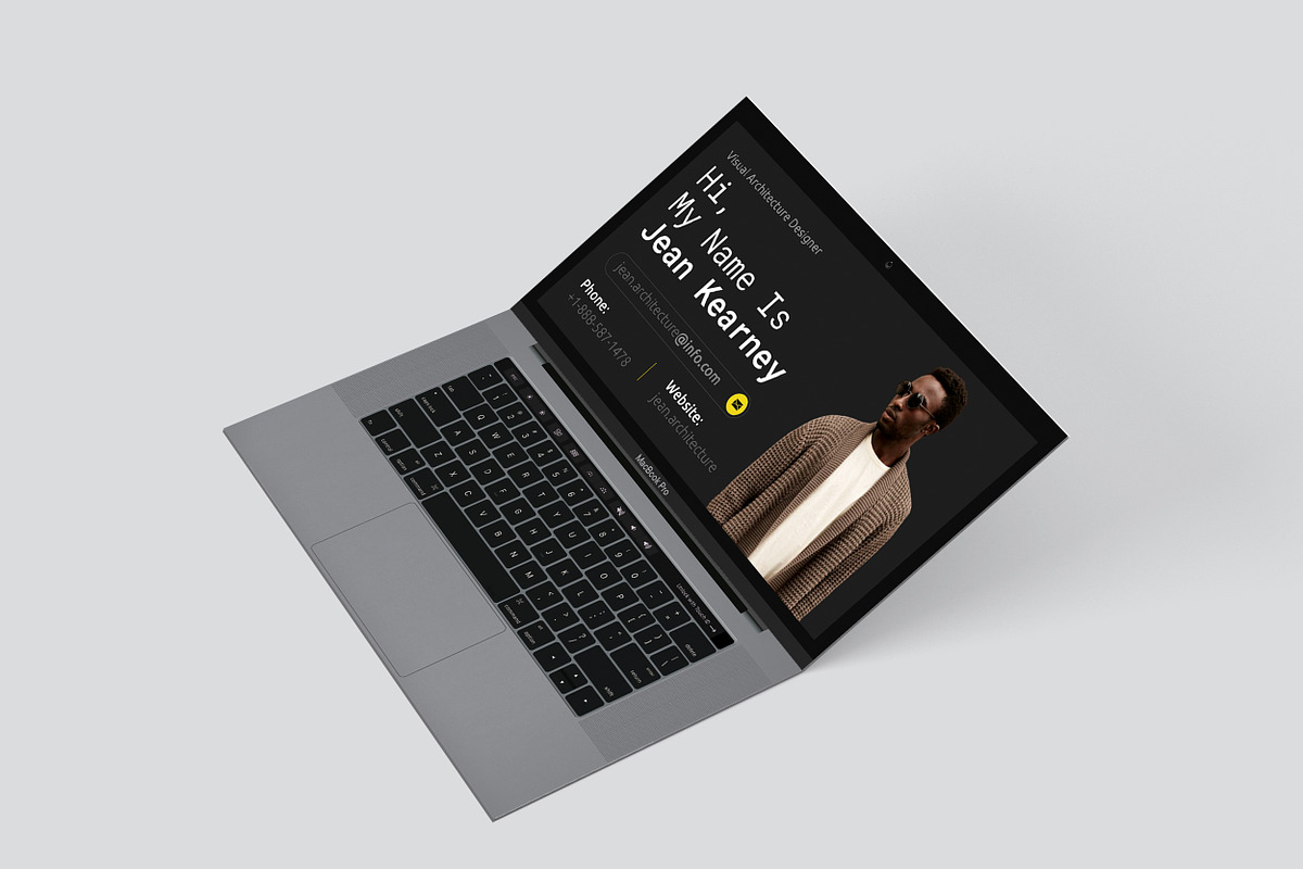 Laptop Business Card - Personal, a Business Card Template by TheFeture (Photo 4 of 5)