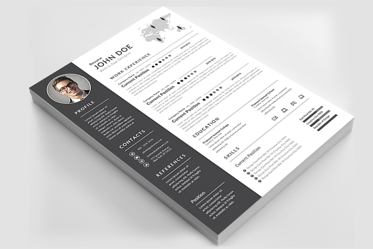2-piece Elegant Resume set, a Resume Template by graphicforest (Photo 5 of 9)